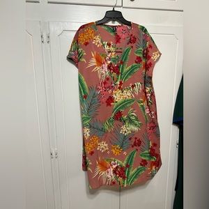 Shein Tropical Print Shift Dress